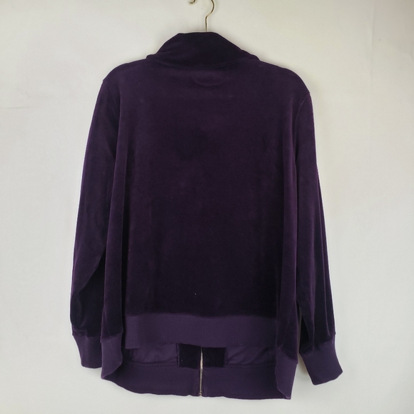 Jones New York Sport Velvet zip up Sweater 2X Stretch - Picture 5 of 6